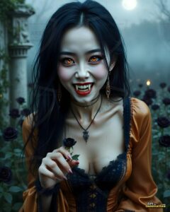 Vampire Princess – AI Dark Gothic Fairytale Art