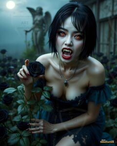 Vampire Princess – AI Dark Gothic Fairytale Art