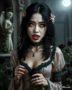 Vampire Princess – AI Dark Gothic Fairytale Art