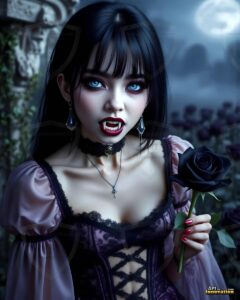 Vampire Princess – AI Dark Gothic Fairytale Art