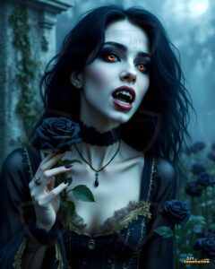 Vampire Princess – AI Dark Gothic Fairytale Art