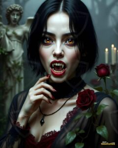 Vampire Princess – AI Dark Gothic Fairytale Art