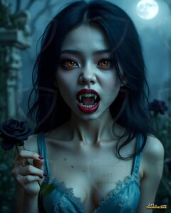Vampire Princess – AI Dark Gothic Fairytale Art