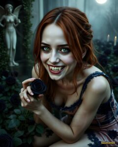 Vampire Princess – AI Dark Gothic Fairytale Art
