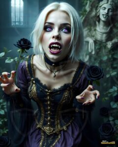 Vampire Princess – AI Dark Gothic Fairytale Art