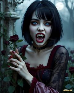 Vampire Princess – AI Dark Gothic Fairytale Art