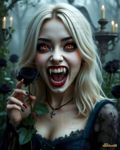 Vampire Princess – AI Dark Gothic Fairytale Art