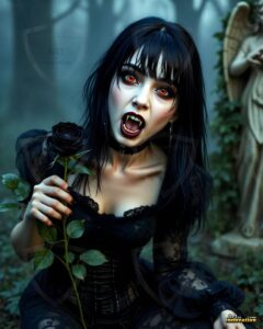 Vampire Princess – AI Dark Gothic Fairytale Art