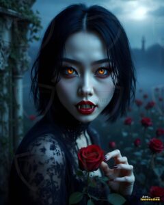 Vampire Princess – AI Dark Gothic Fairytale Art