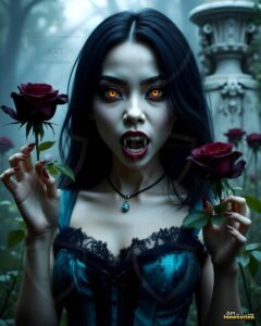 Vampire Princess – AI Dark Gothic Fairytale Art