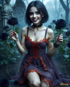 Vampire Princess – AI Dark Gothic Fairytale Art