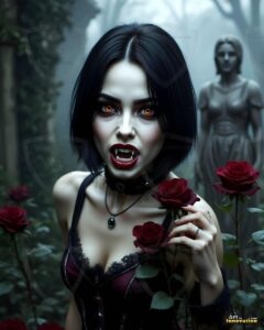 Vampire Princess – AI Dark Gothic Fairytale Art