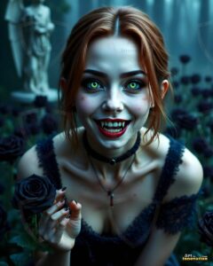 Vampire Princess – AI Dark Gothic Fairytale Art