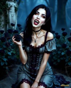 Vampire Princess – AI Dark Gothic Fairytale Art