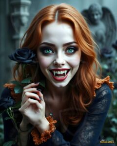 Vampire Princess – AI Dark Gothic Fairytale Art