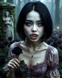 Vampire Princess – AI Dark Gothic Fairytale Art