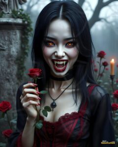 Vampire Princess – AI Dark Gothic Fairytale Art