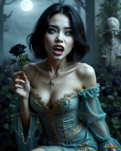 Vampire Princess – AI Dark Gothic Fairytale Art