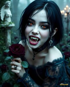 Vampire Princess – AI Dark Gothic Fairytale Art