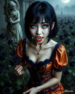 Vampire Princess – AI Dark Gothic Fairytale Art
