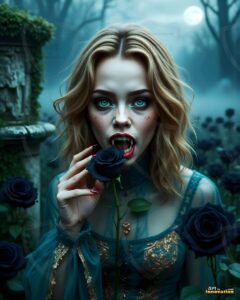 Vampire Princess – AI Dark Gothic Fairytale Art