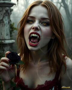 Vampire Princess – AI Dark Gothic Fairytale Art