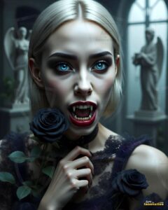 Vampire Princess – AI Dark Gothic Fairytale Art