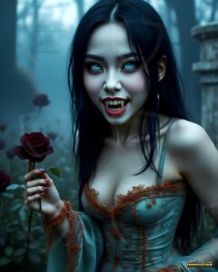 Vampire Princess – AI Dark Gothic Fairytale Art