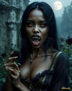 Vampire Princess – AI Dark Gothic Fairytale Art
