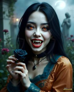 Vampire Princess – AI Dark Gothic Fairytale Art
