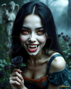 Vampire Princess – AI Dark Gothic Fairytale Art