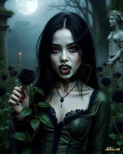 Vampire Princess – AI Dark Gothic Fairytale Art