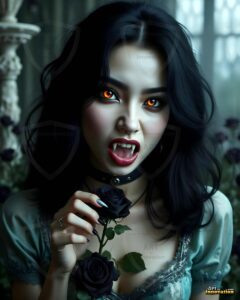Vampire Princess – AI Dark Gothic Fairytale Art
