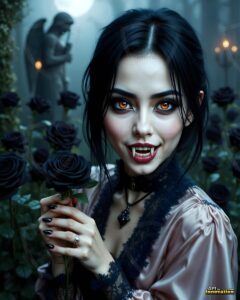 Vampire Princess – AI Dark Gothic Fairytale Art