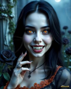 Vampire Princess – AI Dark Gothic Fairytale Art