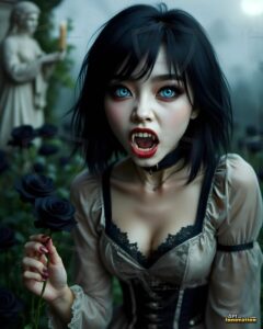 Vampire Princess – AI Dark Gothic Fairytale Art