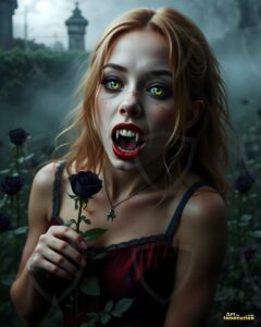 Vampire Princess – AI Dark Gothic Fairytale Art