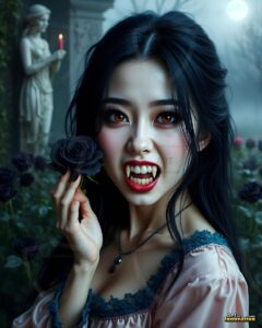 Vampire Princess – AI Dark Gothic Fairytale Art