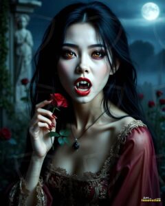 Vampire Princess – AI Dark Gothic Fairytale Art