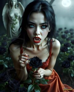 Vampire Princess – AI Dark Gothic Fairytale Art