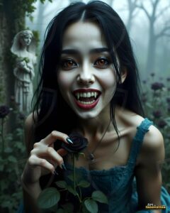Vampire Princess – AI Dark Gothic Fairytale Art
