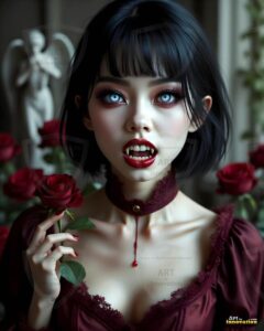 Vampire Princess – AI Dark Gothic Fairytale Art