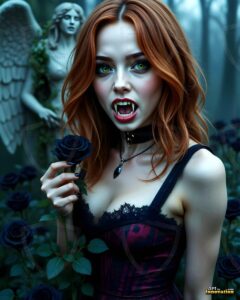 Vampire Princess – AI Dark Gothic Fairytale Art