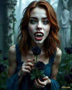 Vampire Princess – AI Dark Gothic Fairytale Art