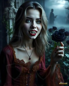 Vampire Princess – AI Dark Gothic Fairytale Art