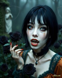Vampire Princess – AI Dark Gothic Fairytale Art