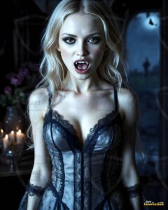 Vampire Princess – AI Dark Gothic Fairytale Art