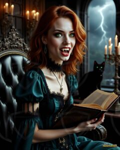 Vampire Princess – AI Dark Gothic Fairytale Art