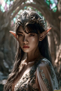 Female Elves – AI Fantasy Art Collection
