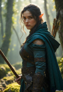 Female Elves – AI Fantasy Art Collection